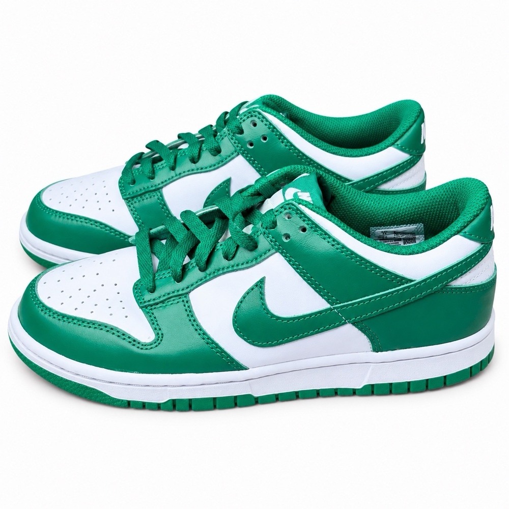 Nike Dunk Low GS White Malachite Green FB9109-114 Youth 7Y / Women's 8.5